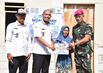 Wujud Kepedulian Prajurit, Danyonif 9 Marinir Resmikan Bantuan Bedah Rumah Layak Dan Sehat