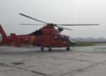 Helikopter HR-3604 Tiba di Pantai Carita, Perkuat Dukungan Udara Operasi SAR H.5