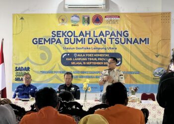 BMKG Gelar Sekolah Lapang Gempa Bumi dan Tsunami di Lampung Timur
