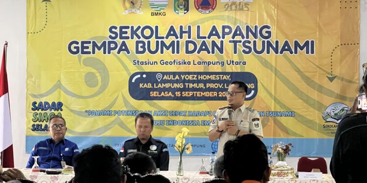 BMKG Gelar Sekolah Lapang Gempa Bumi dan Tsunami di Lampung Timur