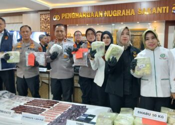 Narkoba Jaringan Internasional Dibongkar Polda Lampung